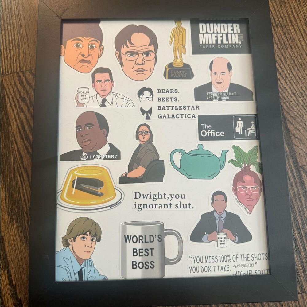 The Office Character Collage Framed Art